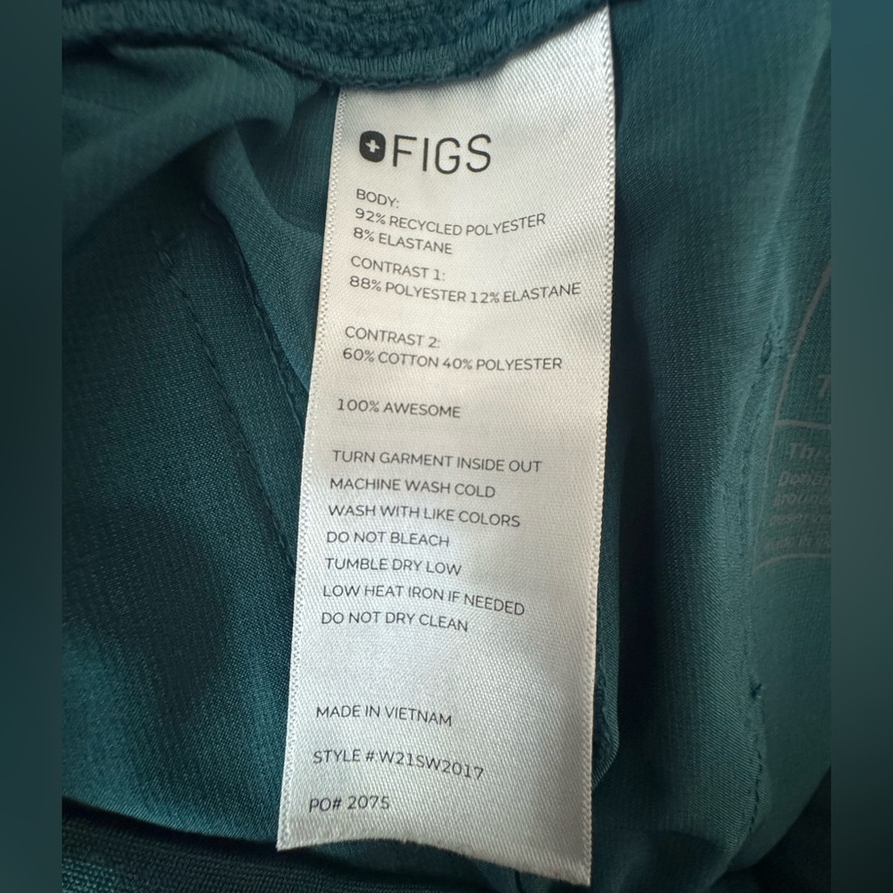 Figs Teal Jogger Scrub Pants - Picture 4 of 4